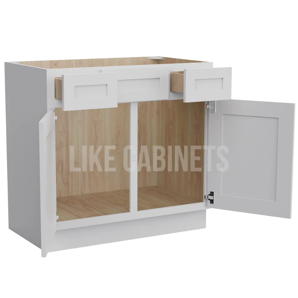 White Shaker Vanity Combo Cabinet
