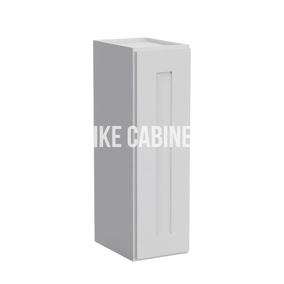 White Shaker 30" H 9"W Single Door Wall Cabinet
