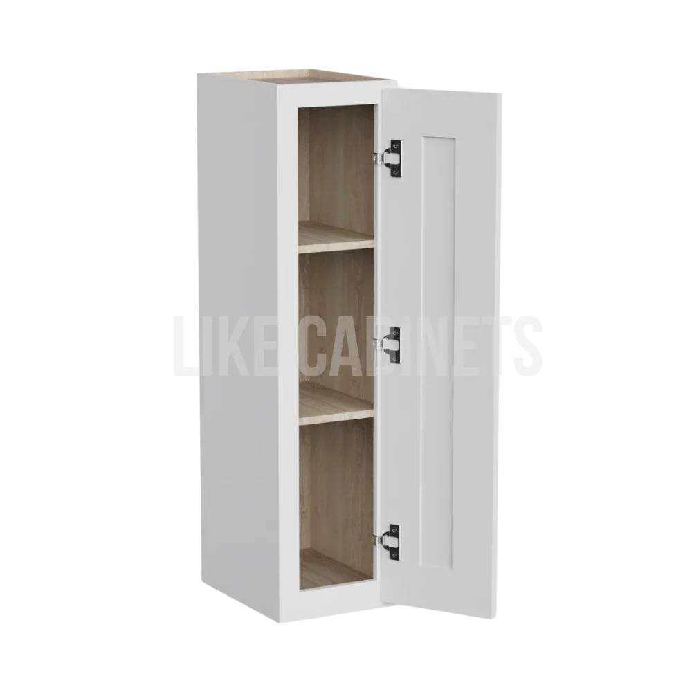 White Shaker 36'' H 9"W Single Door Wall Cabinet