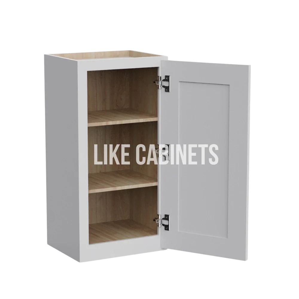 White Shaker 36'' H 15'' W Single Door Wall Cabinet