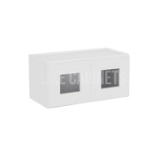 White Shaker 12'' H Double Door Wall Cabinet with Glass Doors