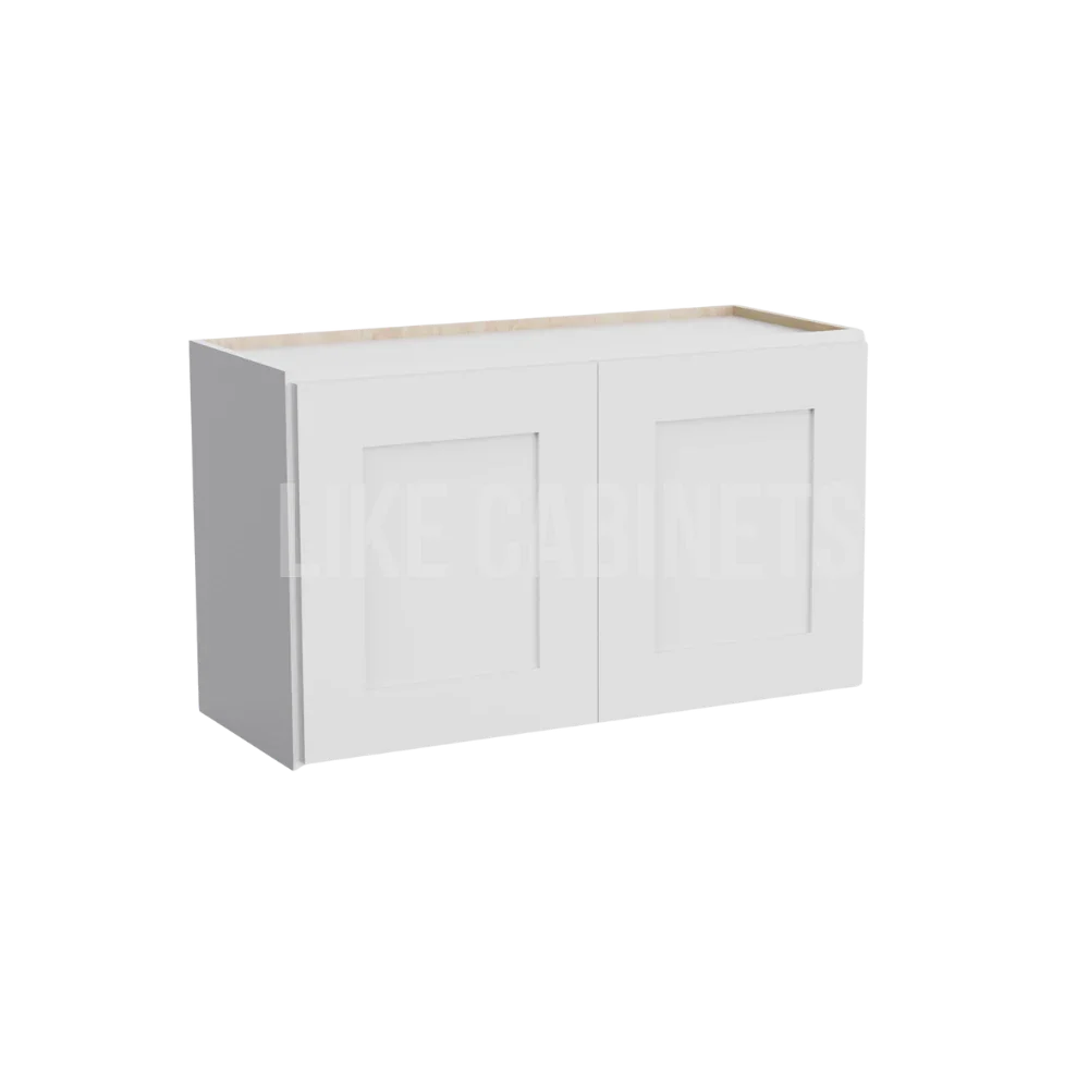 White Shaker 18'' H Double Door Wall Cabinet