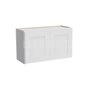 White Shaker 18'' H Double Door Wall Cabinet