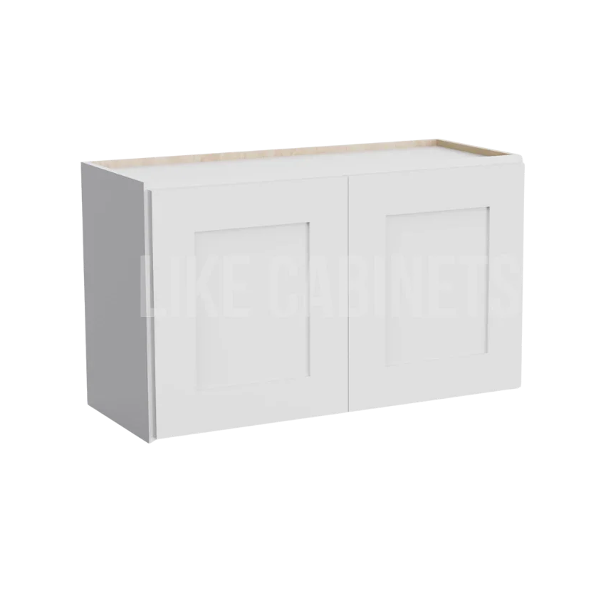 White Shaker 18'' H Double Door Wall Cabinet
