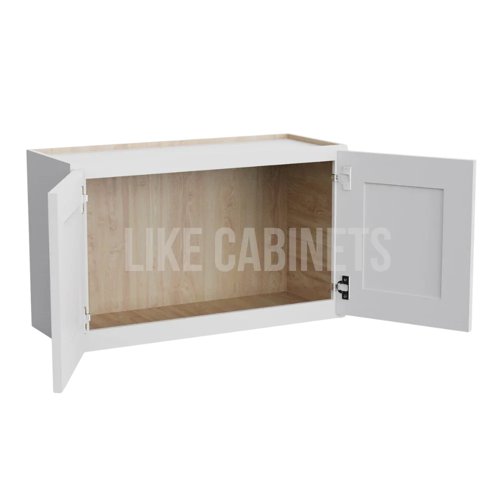 White Shaker 18'' H Double Door Wall Cabinet