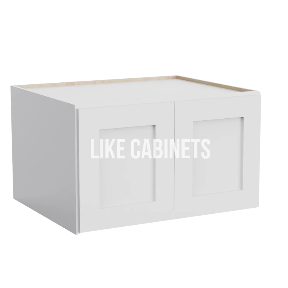 White Shaker Refrigerator Wall Cabinet 30''W 24''D 18''H