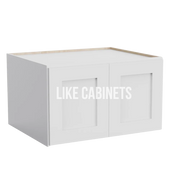 White Shaker Refrigerator Wall Cabinet 30''W 24''D 18''H