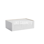 Shaker White 36'' W Refrigerator Wall Cabinet 24'' Deep