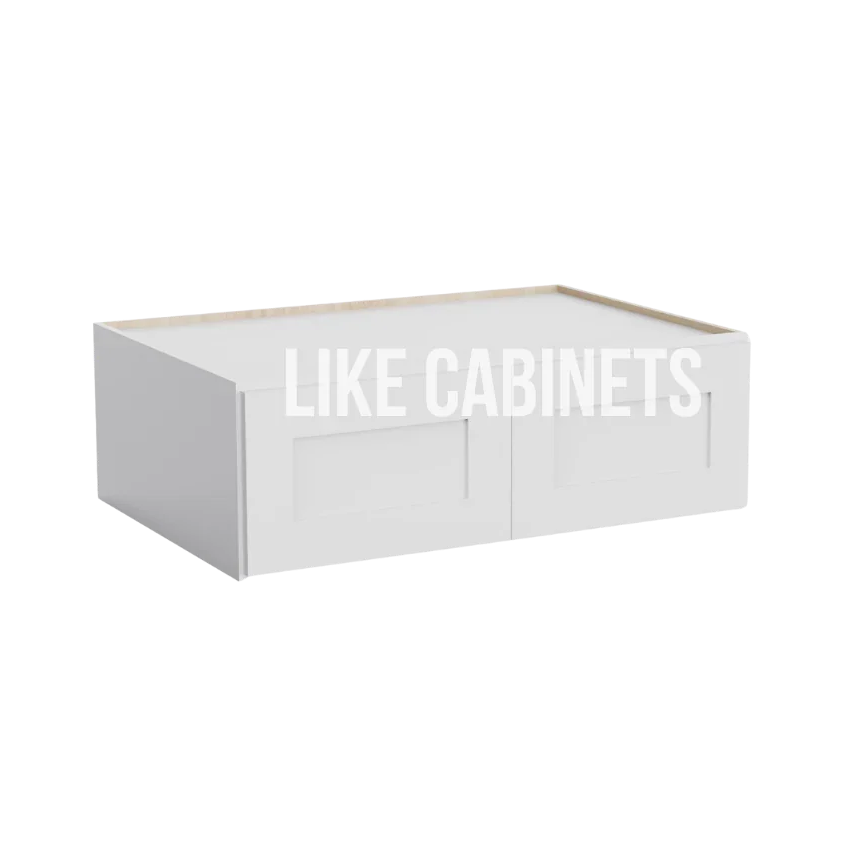 White Shaker Refrigerator Wall Cabinet 36''W 24''D 12''H