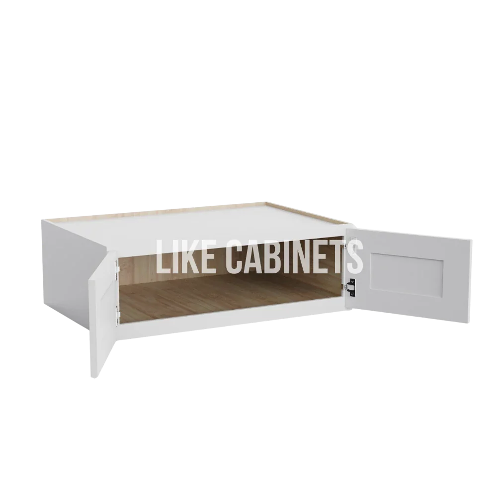 Shaker White 36'' W Refrigerator Wall Cabinet 24'' Deep