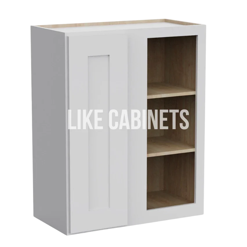 White Shaker 30'' H Wall Blind Corner Cabinet