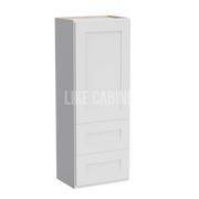 White Shaker 18''W Wall Cabinets With 2 Drawers