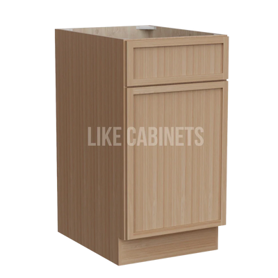 Slim White Oak Cabinet with Single Door & Drawer