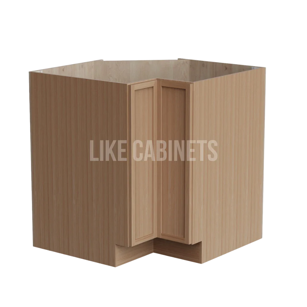 Slim White Oak Shaker Easy Reach Base Cabinet