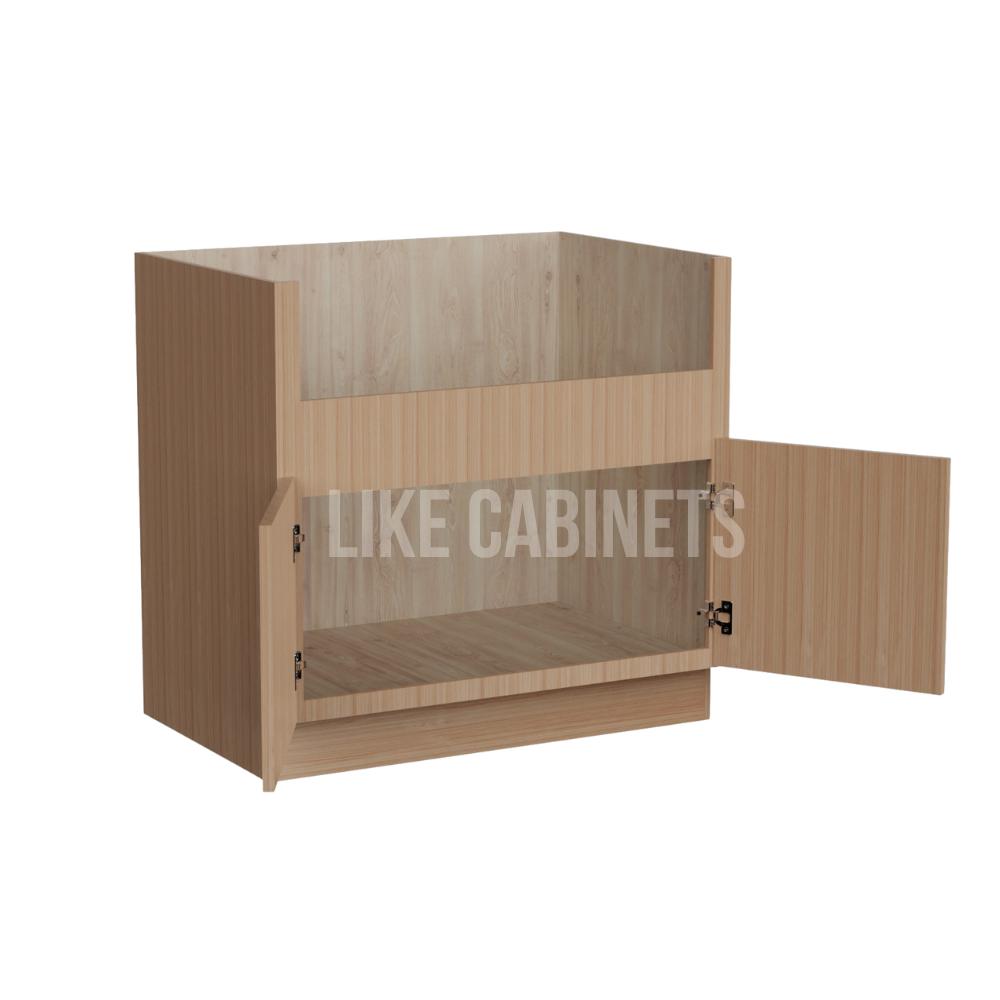 Slim White Oak Shaker Farmhouse Sink Base