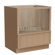 Slim White Oak Shaker Microwave Base Cabinet