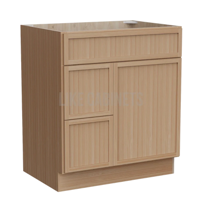 Slim White Oak 33'' W Vanity Combo with Drawers