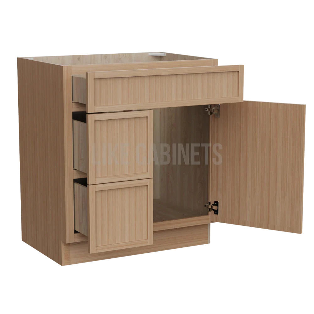 Slim White Oak 30'' W Vanity Combo with Drawers