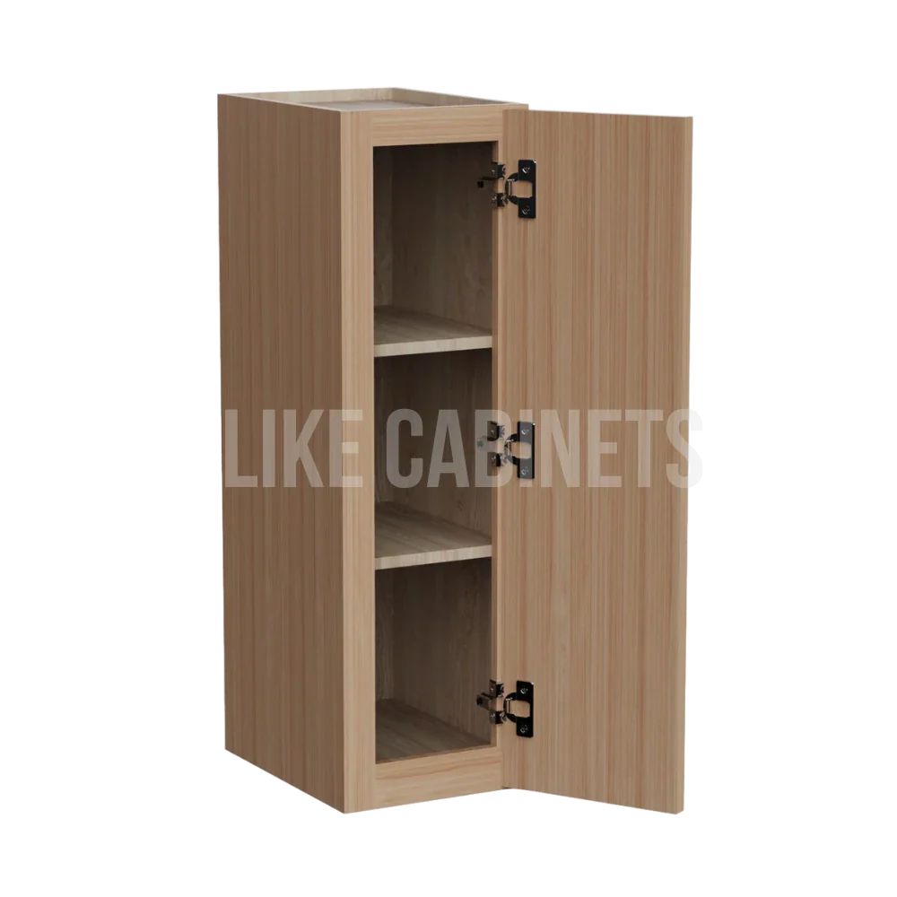 Slim White Oak 30'' H Single Door Wall Cabinet