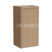 Slim White Oak 36'' H 15'' W Single Door Wall Cabinet