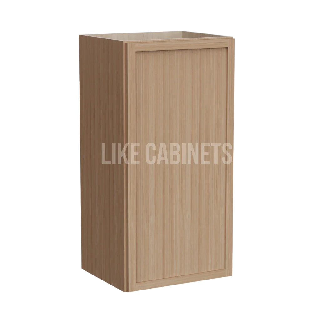 Slim White Oak 36'' H Single Door Wall Cabinet