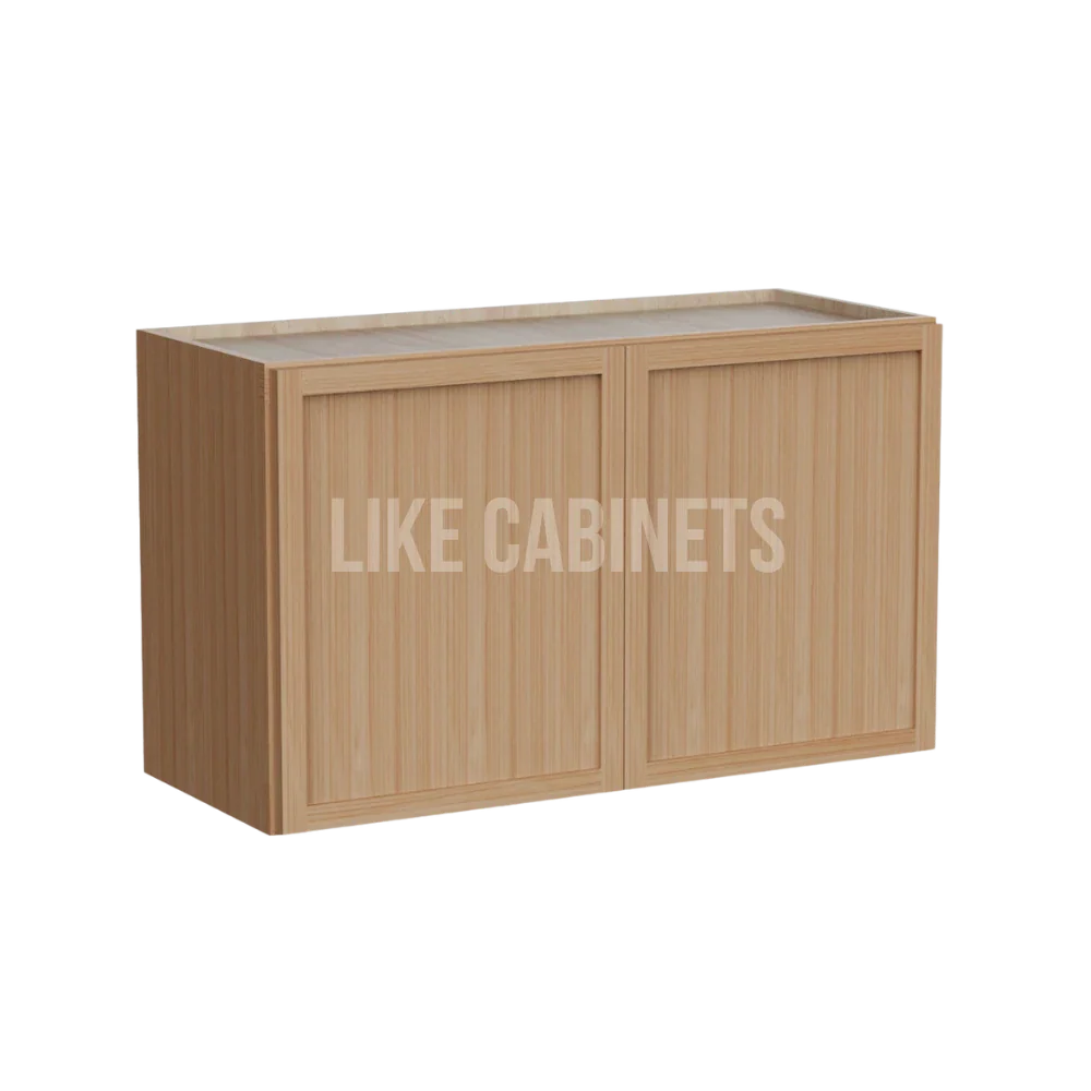 Slim White Oak 18'' H Double Door Wall Cabinet