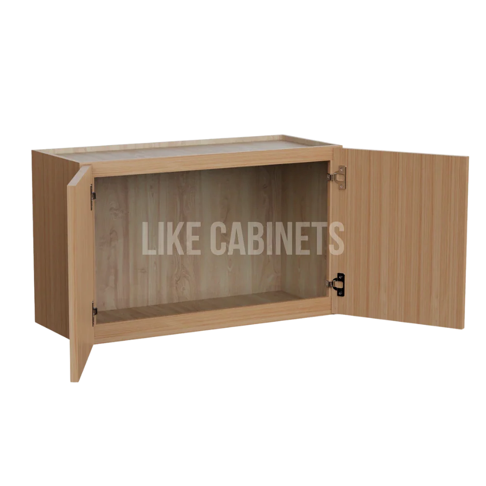 Slim White Oak 18'' H Double Door Wall Cabinet