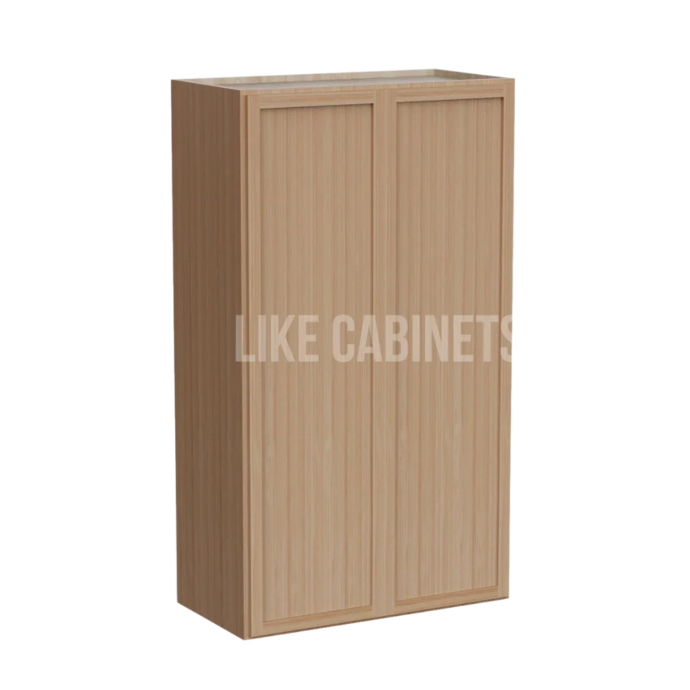 Slim White Oak 24″ Diagonal Corner Wall Cabinet