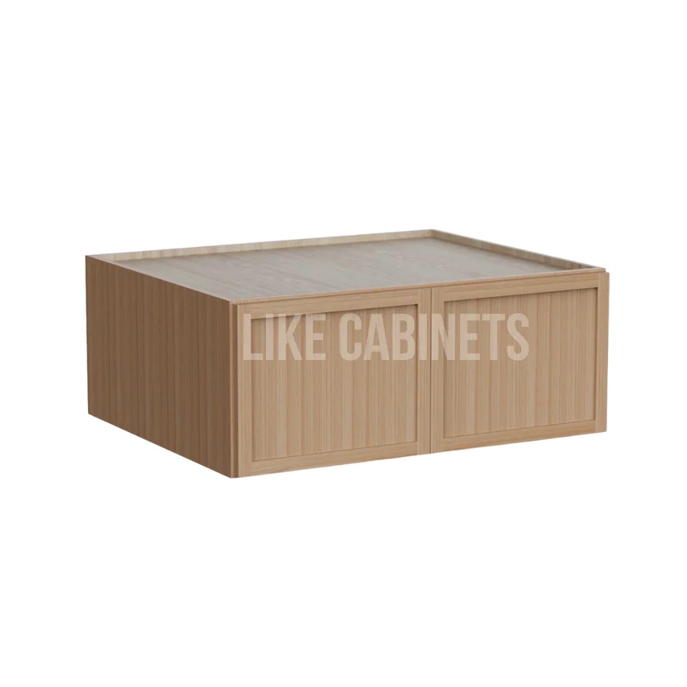 Slim White Oak 12'' H Double Door Wall Cabinet