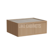 Slim White Oak Refrigerator Wall Cabinet 30''W 24''D 12''H