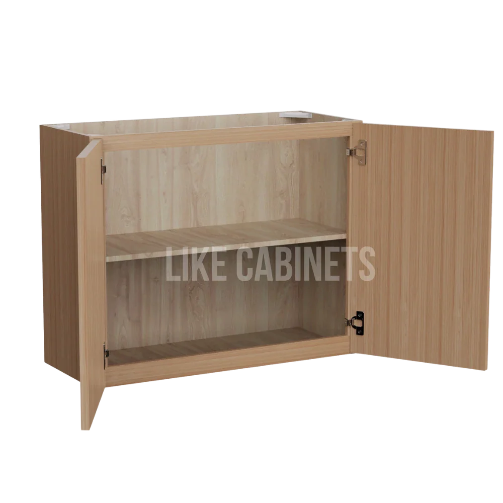 Slim White Oak 24'' H Double Door Wall Cabinet