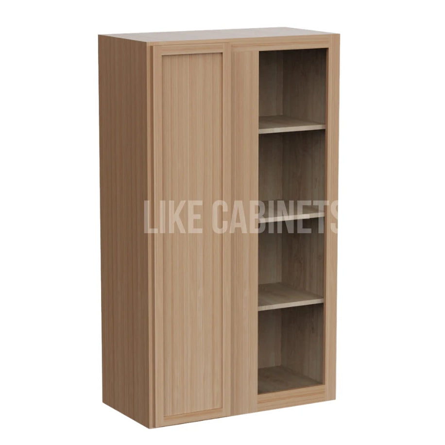 Slim White Oak 42'' H Wall Blind Corner Cabinet