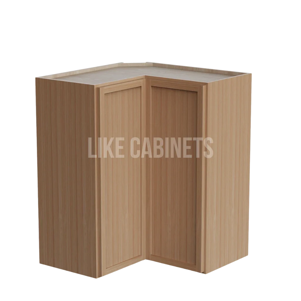 Slim White Oak Shaker Easy Reach Wall Cabinet