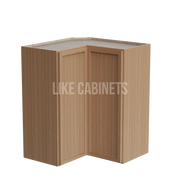 Slim White Oak Shaker Easy Reach Wall Cabinet