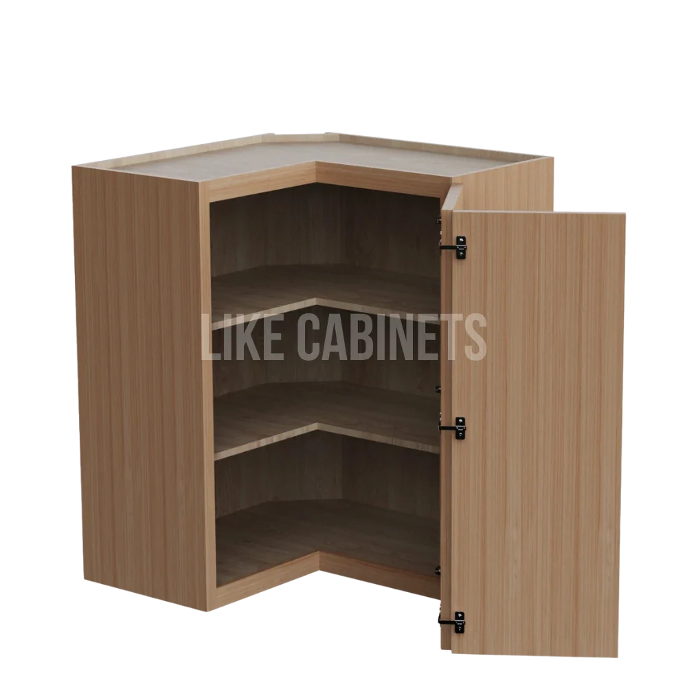 Slim White Oak Shaker Easy Reach Wall Cabinet