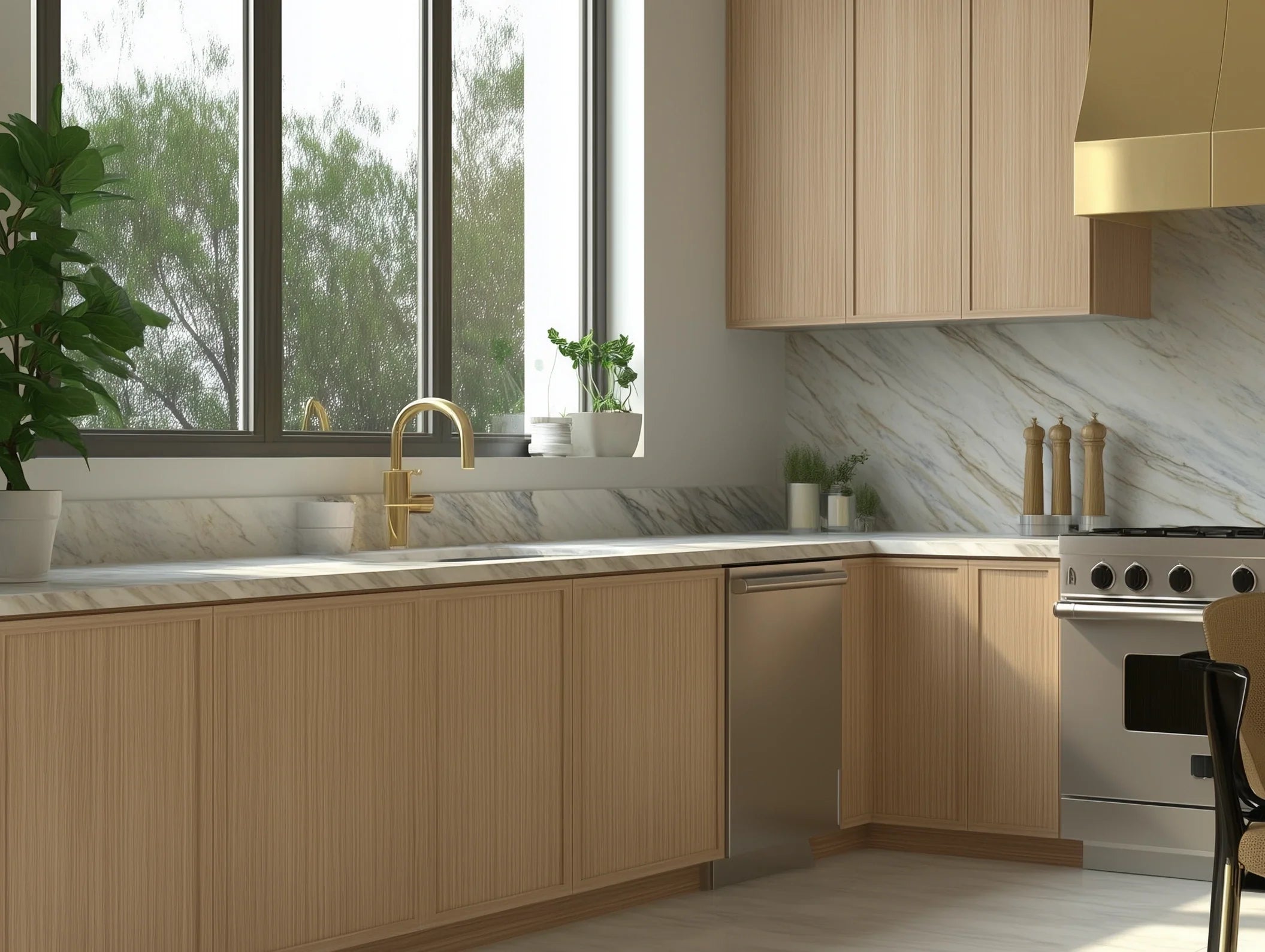 Slim White Oak 36'' H 15'' W Single Door Wall Cabinet