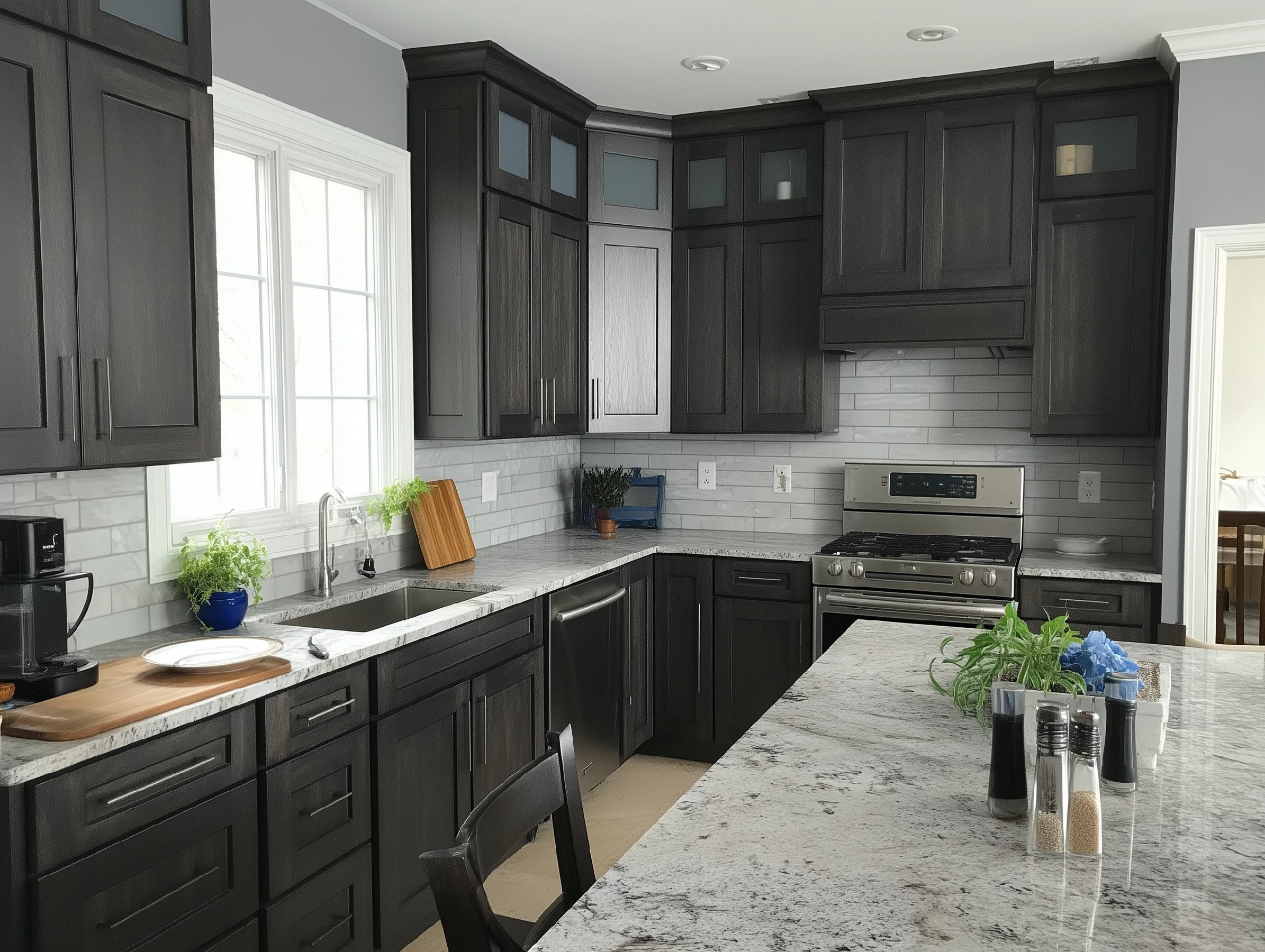 Smokey Ash Inset Crown Moulding