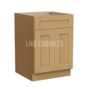 Treasure Chest Base Cabinet with Double Doors & Single Drawer