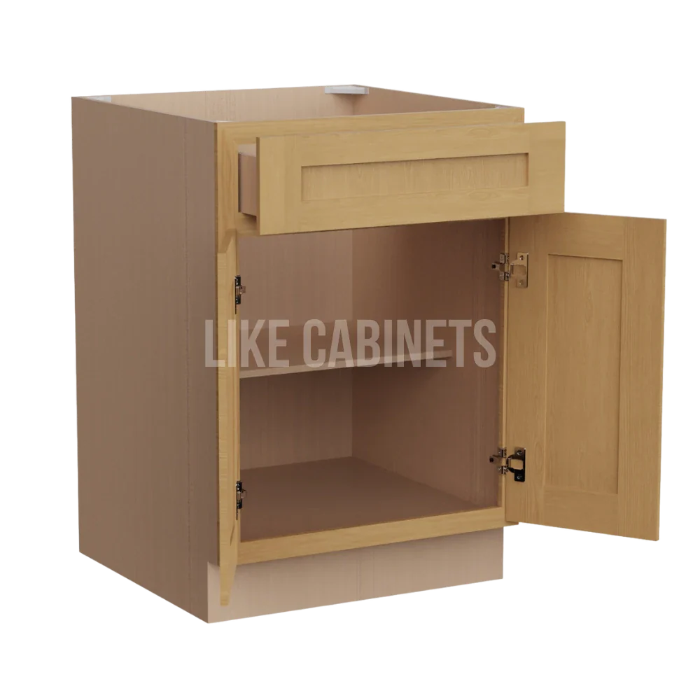 Treasure Chest Base Cabinet with Double Doors & Single Drawer