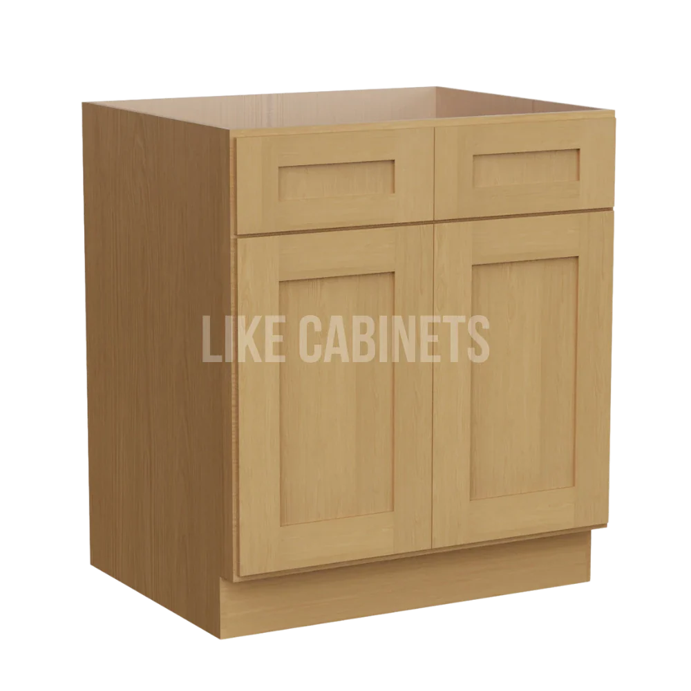 Treasure Chest Base Cabinet with Double Doors and Drawers