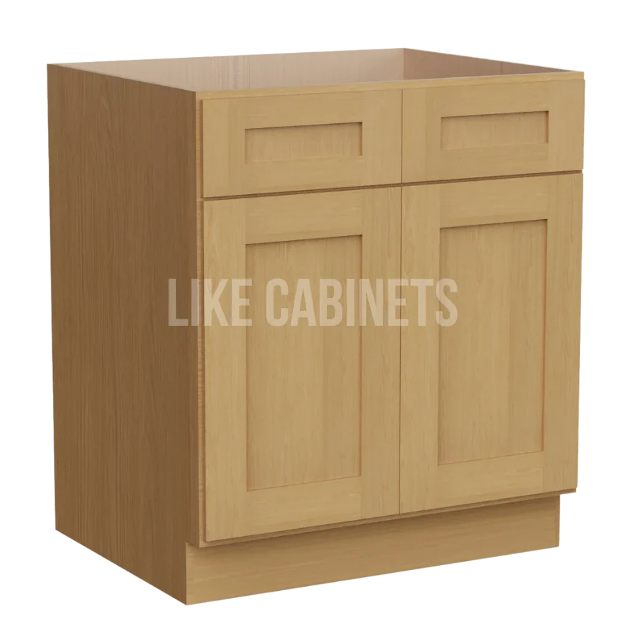 Treasure Chest Base Cabinet with Double Doors and Drawers