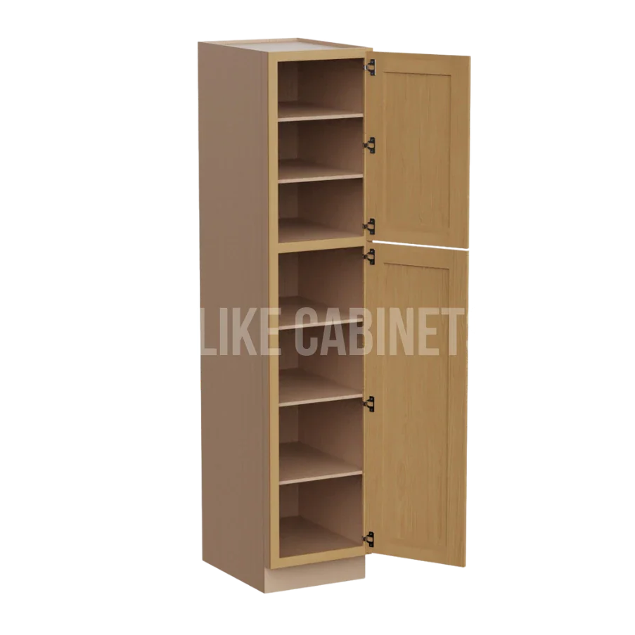 Treasure Chest Shaker 18'' W Two Single Door Utility Pantry Cabinet