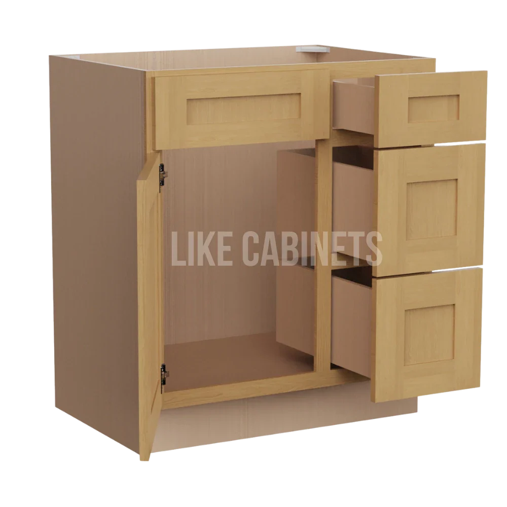 Treasure Chest Shaker 30'' W Vanity Combo with Drawers