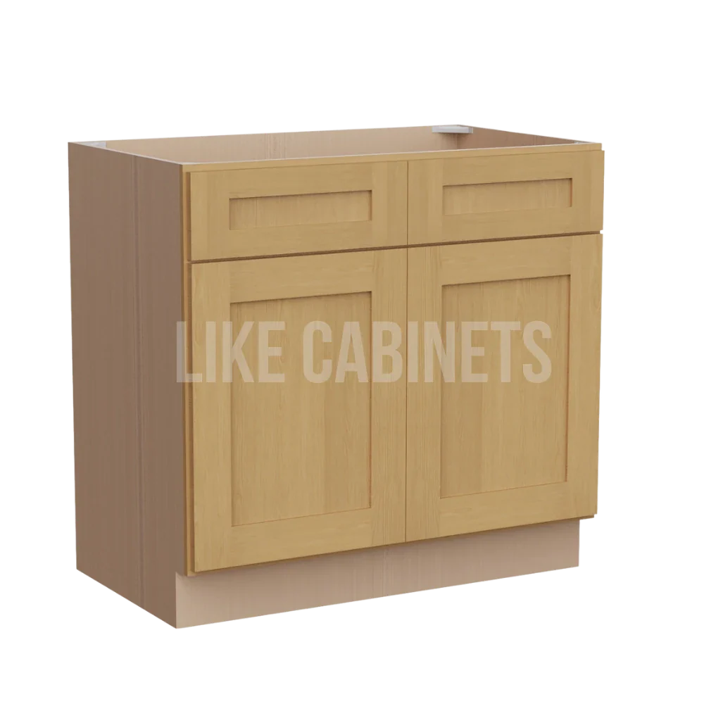 Treasure Chest Shaker Double Vanity Sink Base Cabinet