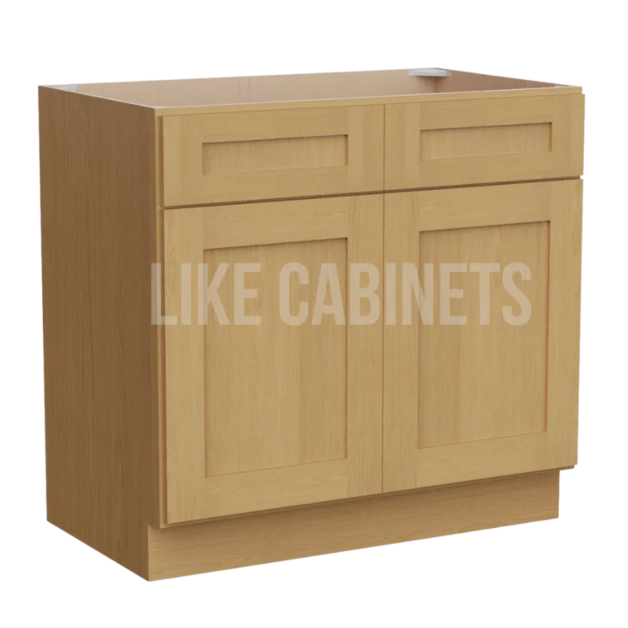 Treasure Chest Shaker Double Vanity Sink Base Cabinet