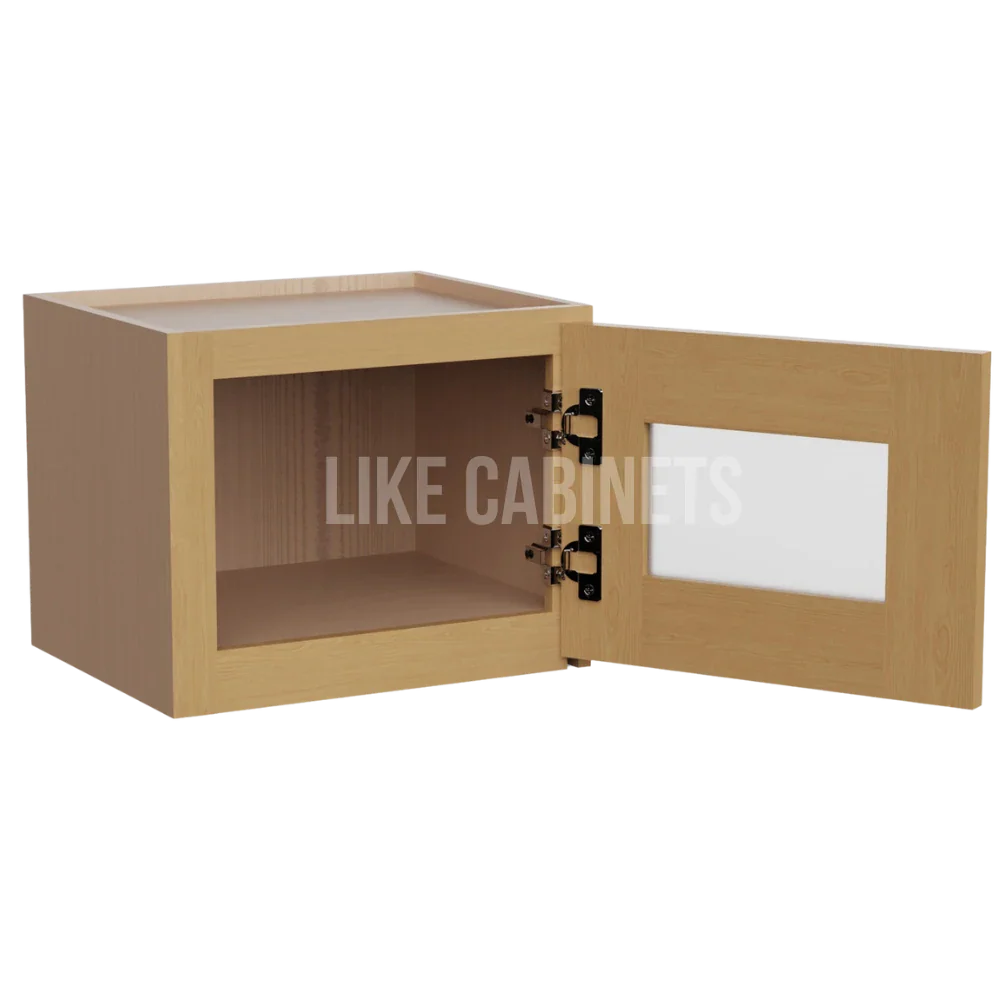 Treasure Chest Shaker 12'' H Single Door Wall Cabinet with Glass Door