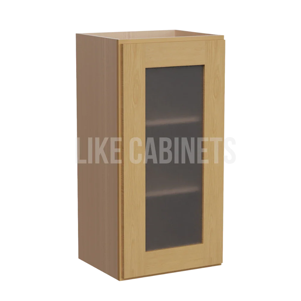Treasure Chest Shaker 30'' H Single Door Wall Cabinet with Glass Door