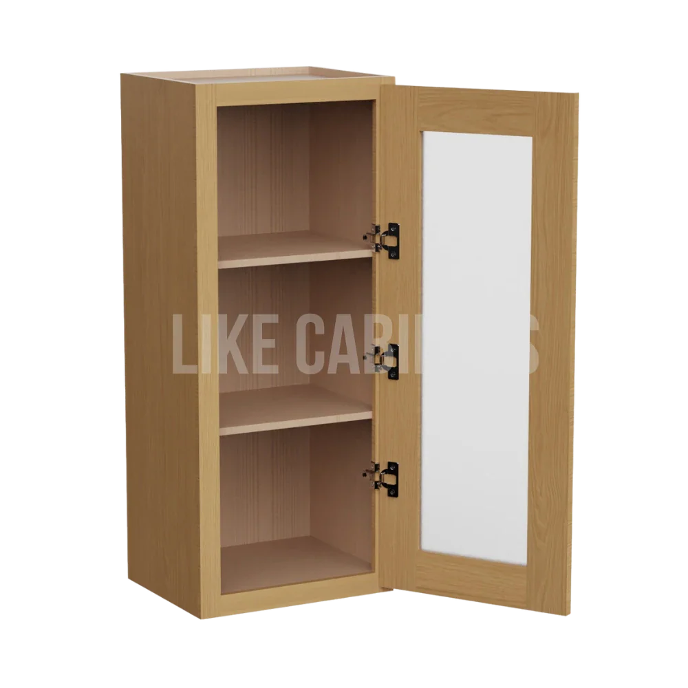 Treasure Chest Shaker 36'' H Single Door Wall Cabinet with Glass Door