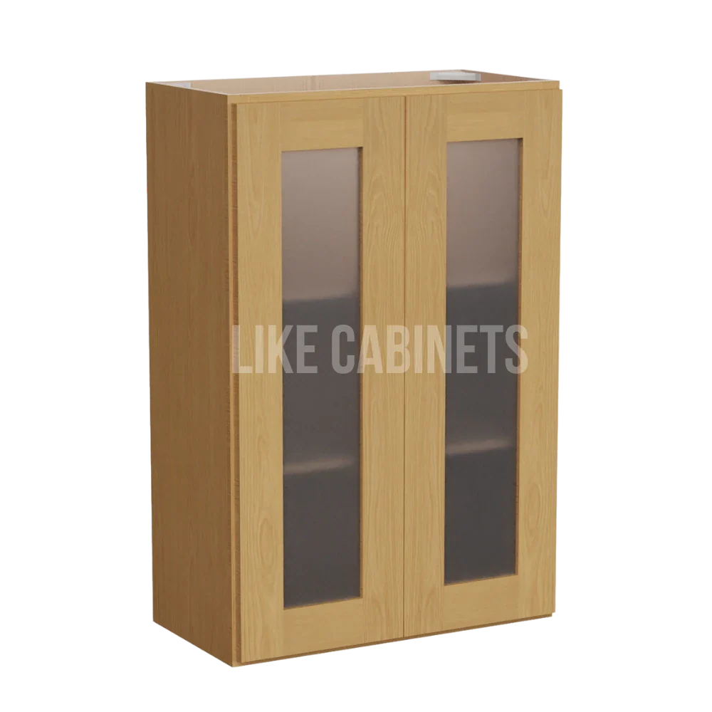 Treasure Chest Shaker 36'' H Double Door Wall Cabinet with Glass Doors