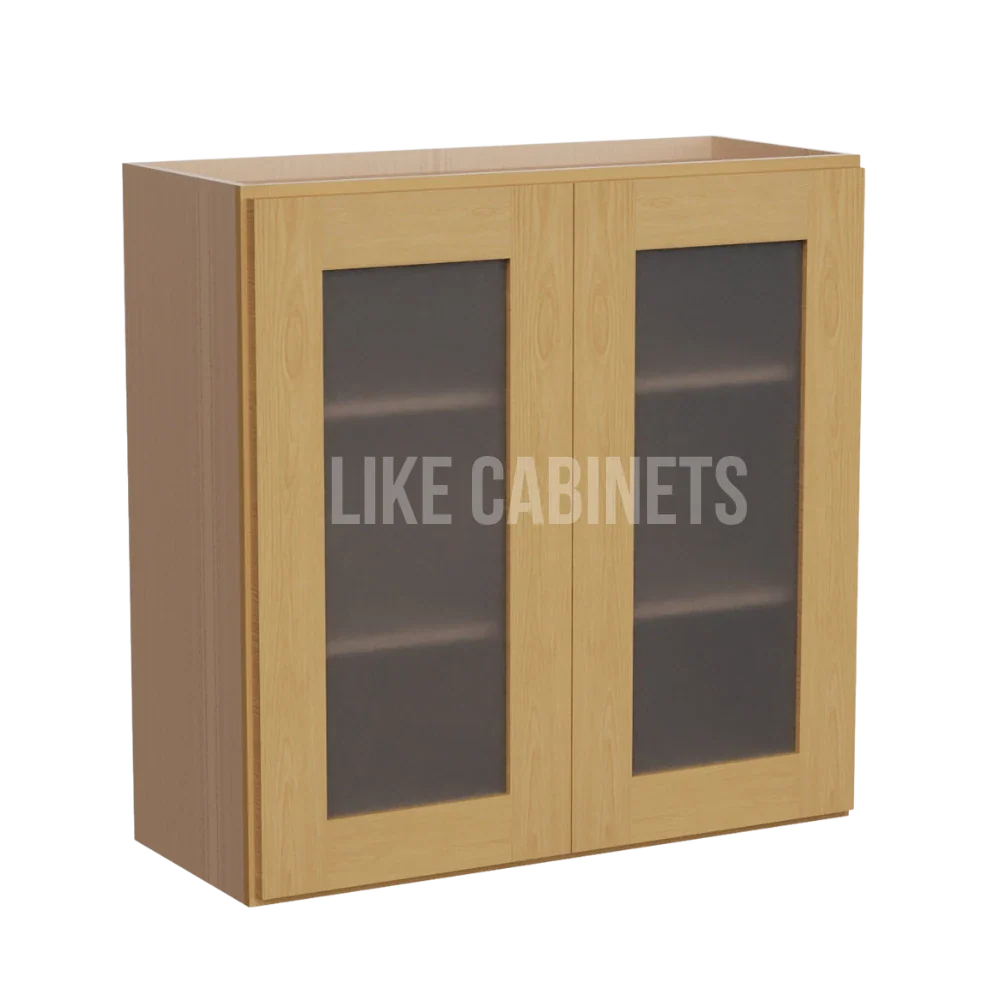 Treasure Chest Shaker 30'' H Double Door Wall Cabinet with Glass Door